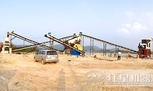 广西贵港制砂机生产线现场