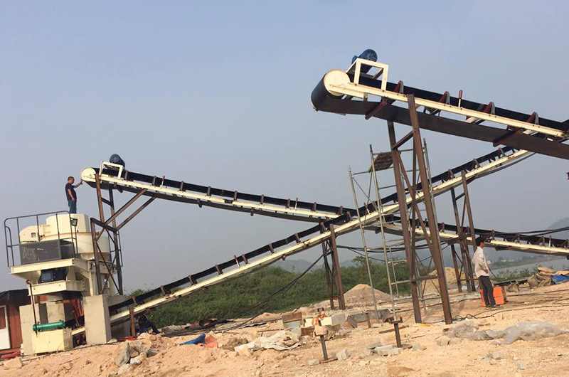 尾矿制砂生产现场搭建中