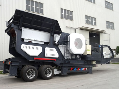 时产100吨移动式石子破碎机配置及型号