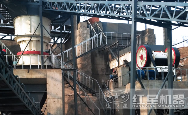 单缸圆锥破碎机生产现场