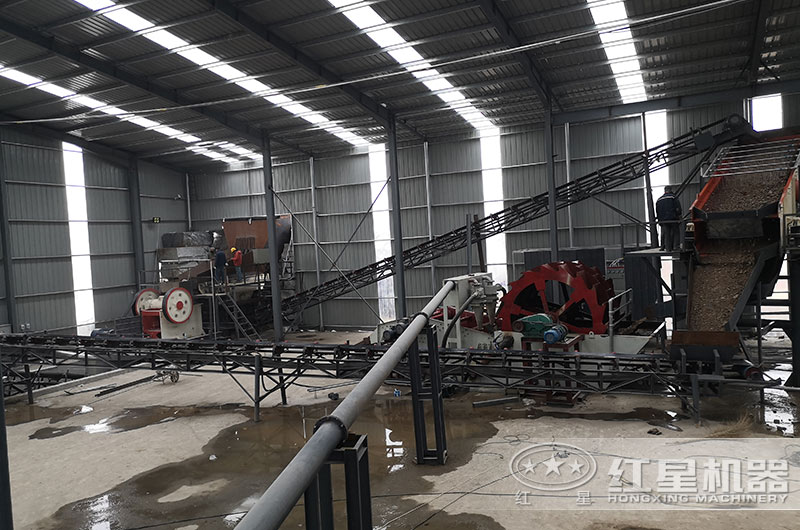 水洗风化砂生产现场 水洗风化砂生产现场