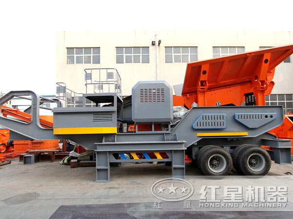 时产100吨轮胎移动石子碎石机