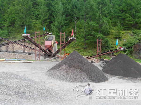 混凝土制砂生产现场